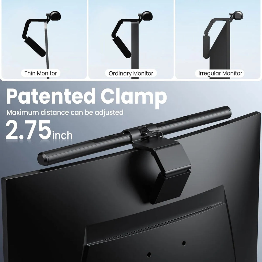 Quntis ScreenLinear Pro – clip patentado compatible con monitor delgado, ordinario e irregular